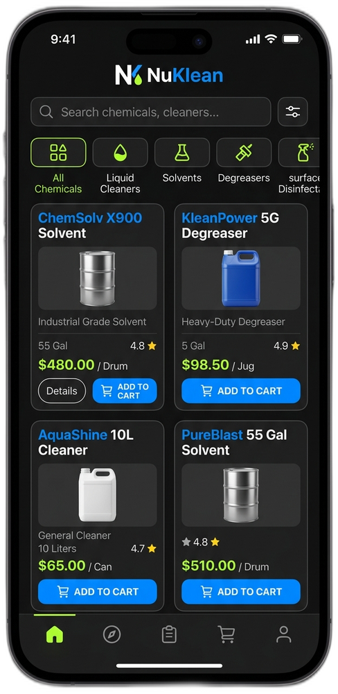 NuKlean Mobile App Product Page